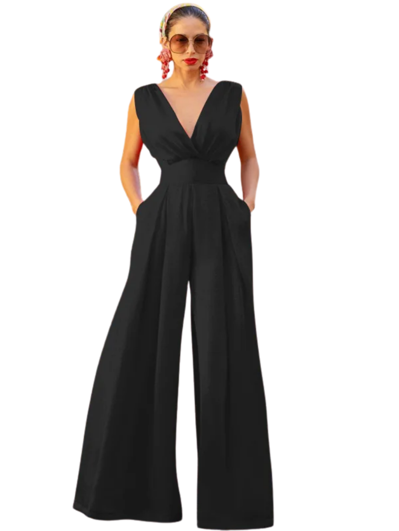 High Waist Sleeveless Jumpsuit