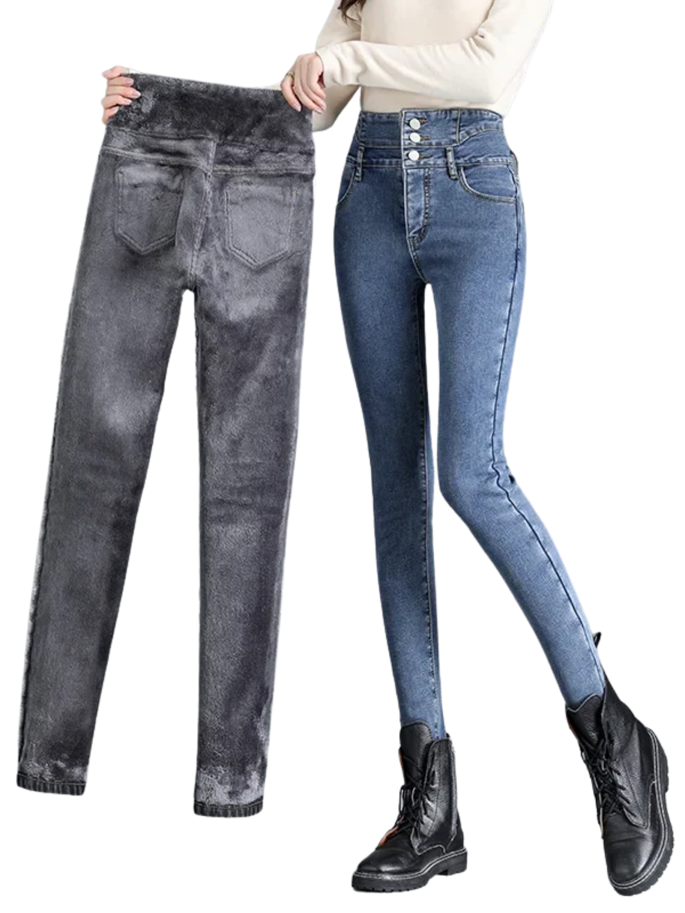 High-waist Warm Skinny
