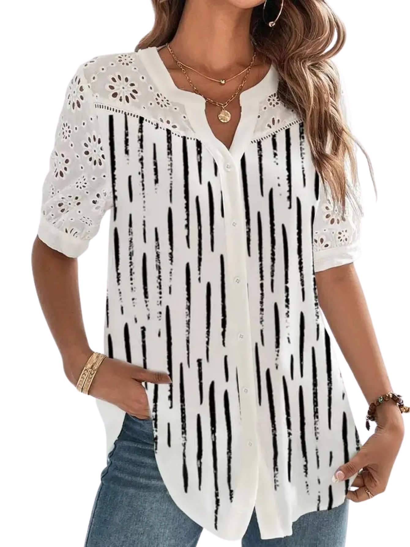 Lace Shirt Loose