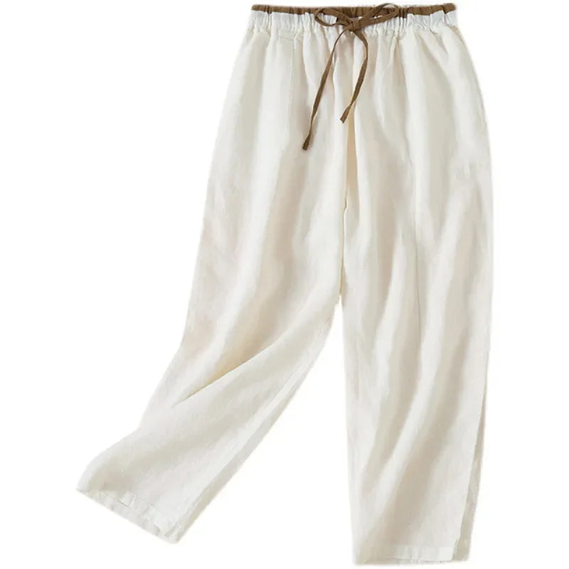 Linen Loose Harlan Carrot Pants