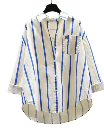 Letter Embroidered Shirt