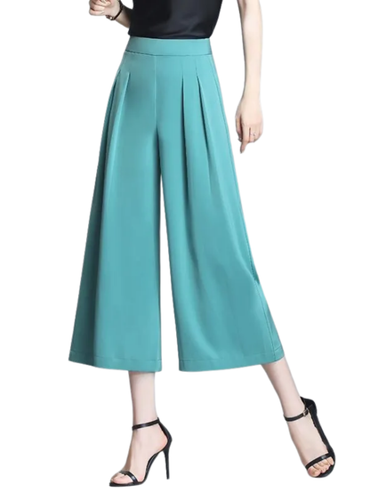 Loose Satin Wide Leg Trousers