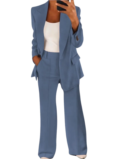 Blazer Long Sleeve Casual Set