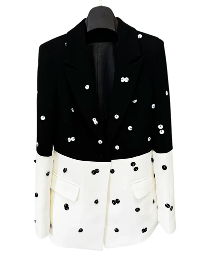 Sequined Blazer Mermaid Long Skirt