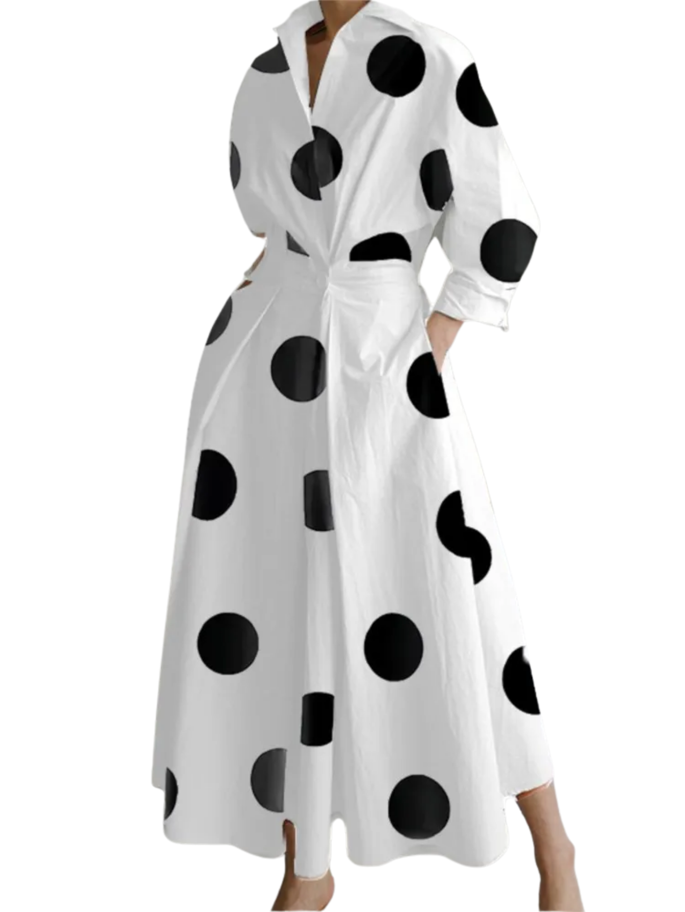 Dot Print Elegant Maxi