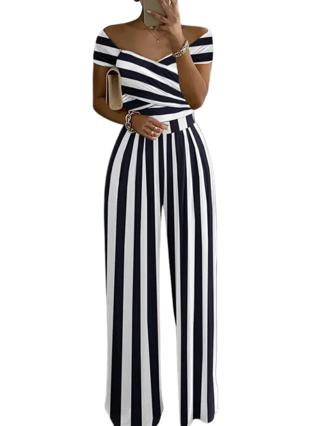 Elegant V-Neck Clothing Short Sleeved