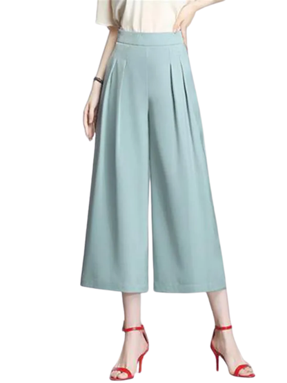 Loose Satin Wide Leg Trousers