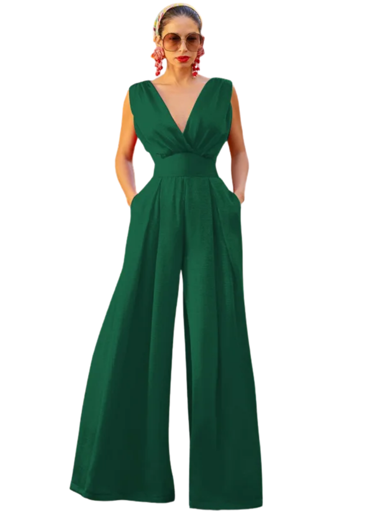 High Waist Sleeveless Jumpsuit