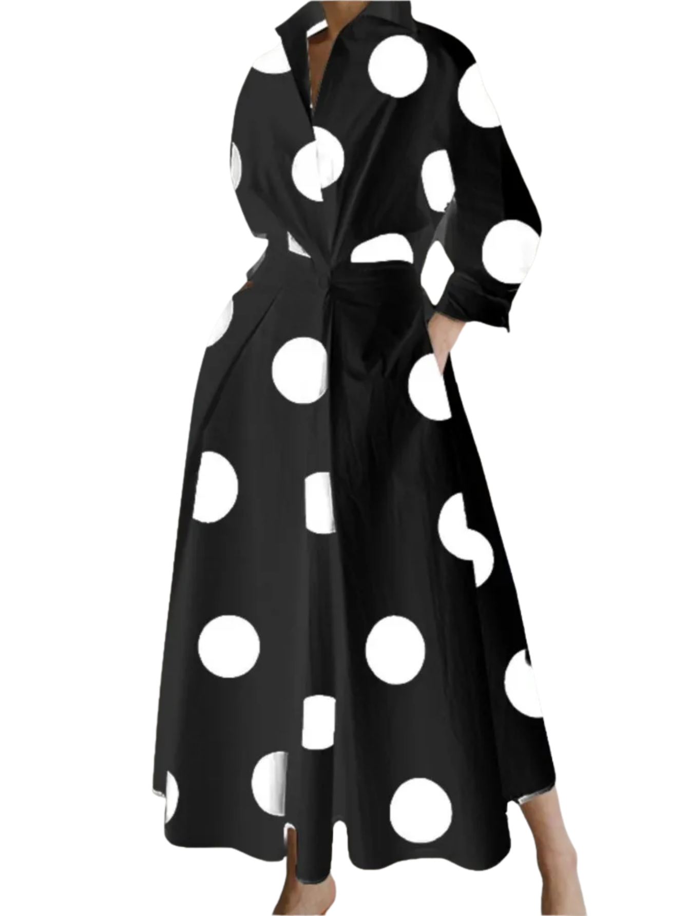 Dot Print Elegant Maxi