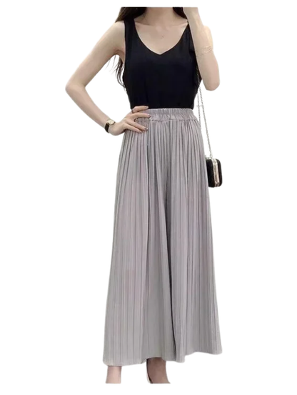Casual Wide-leg Cropped