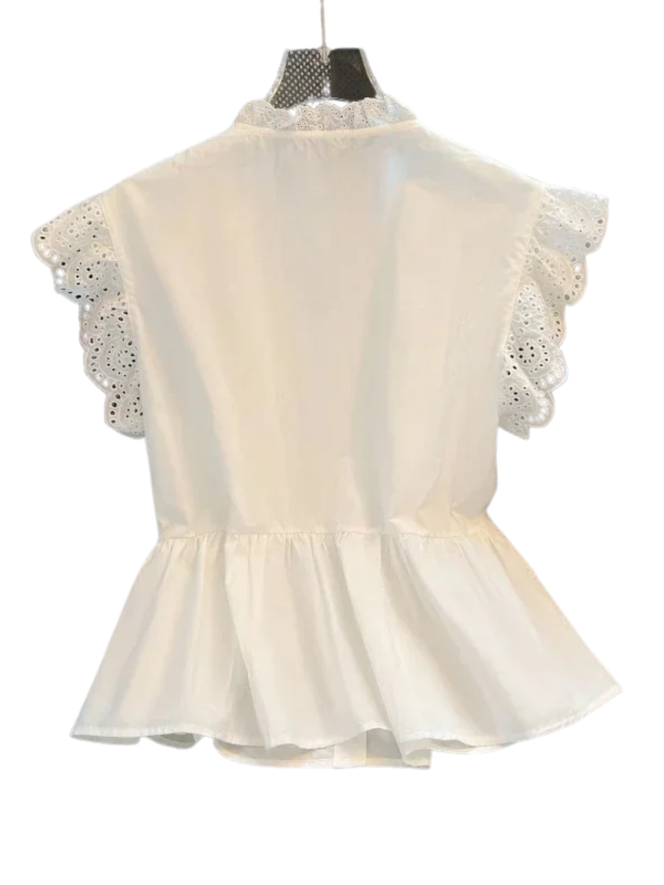 White Shirts Vintage Ruffled Lace