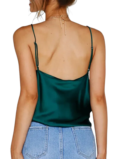 Silk-Like Satin Tops