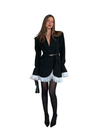 Lace Patchwork Suit