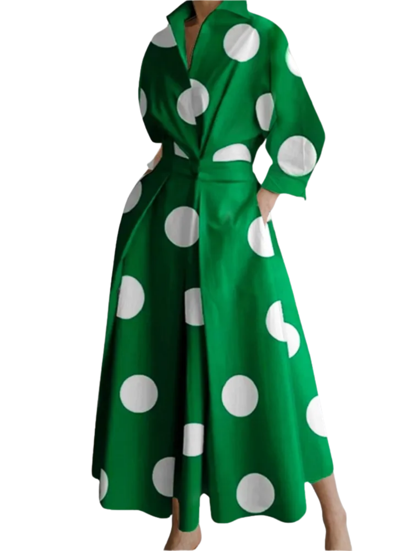Dot Print Elegant Maxi