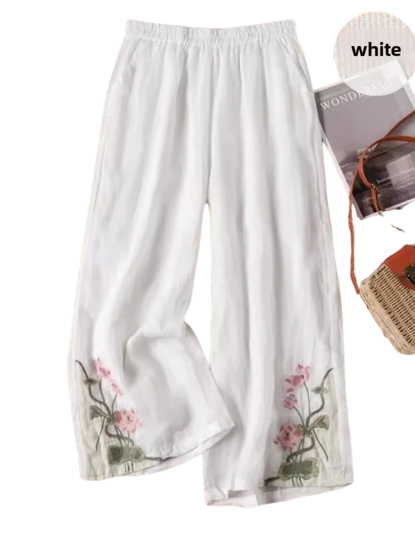 Embroidered Casual Pants