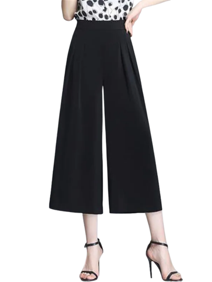 Loose Satin Wide Leg Trousers