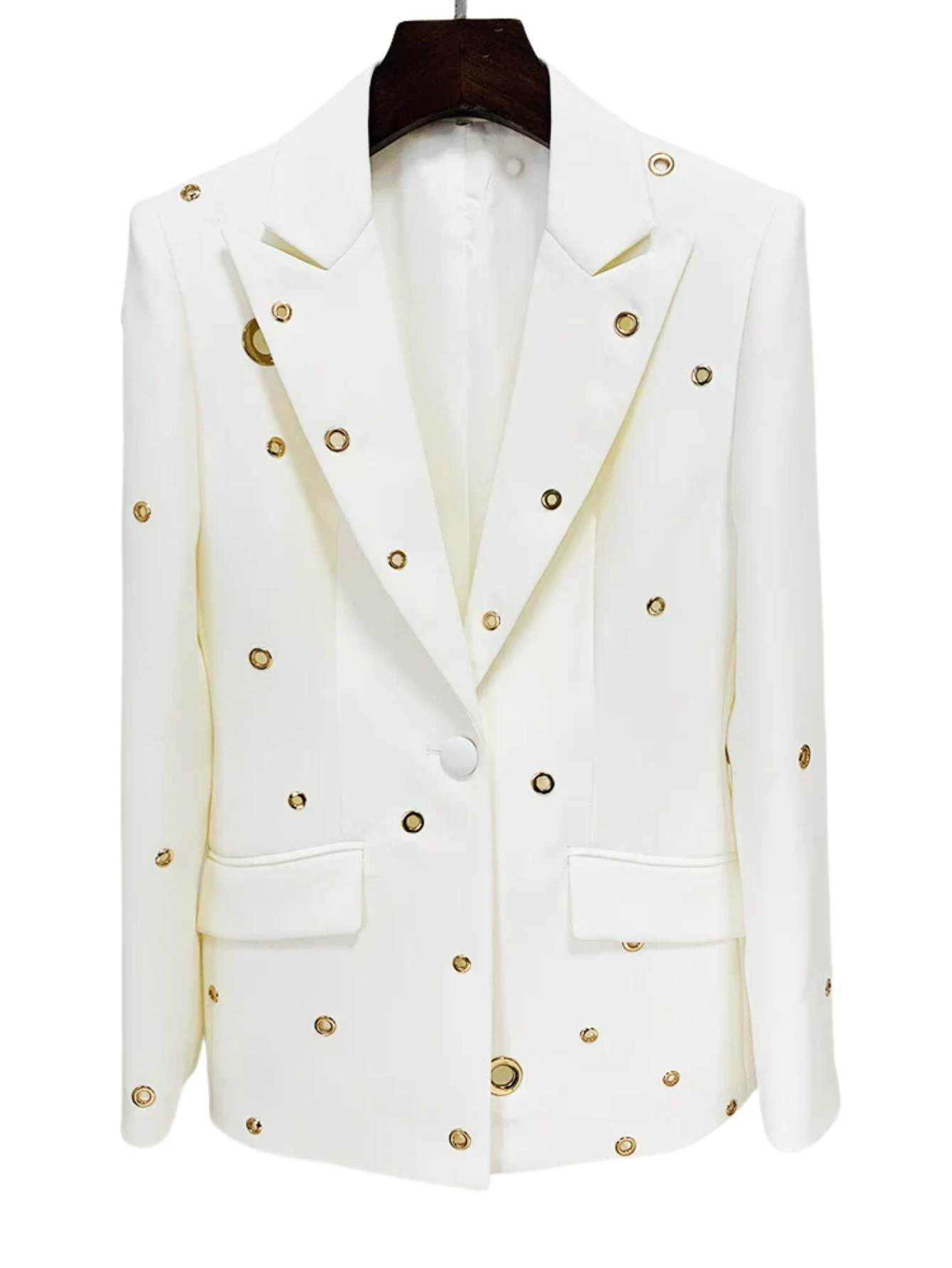 Eyelet Lapel Blazer Pants