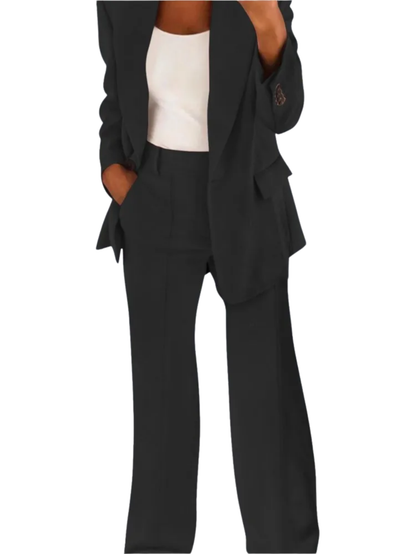 Blazer Long Sleeve Casual Set
