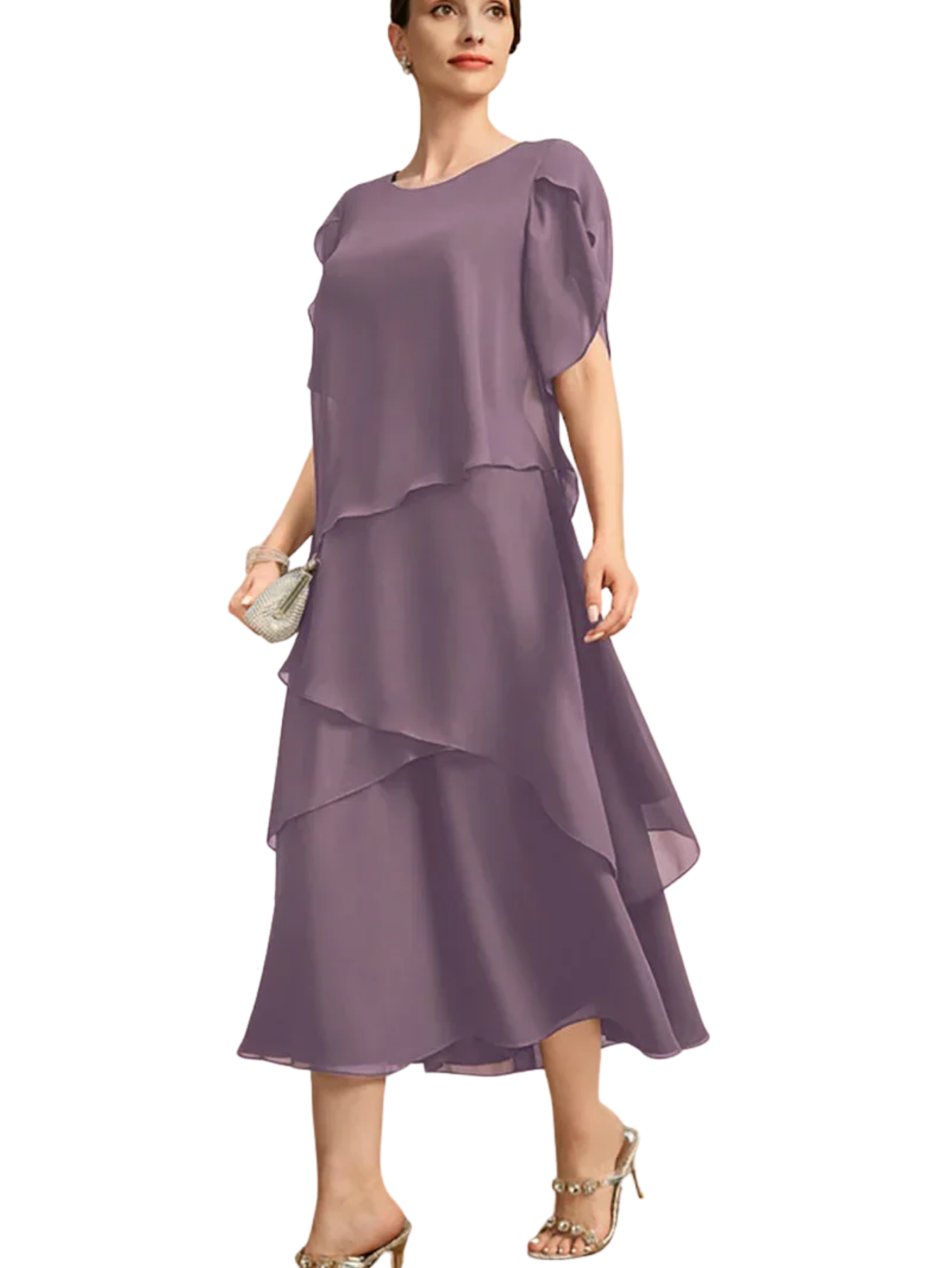 Chiffon Dress Irregular Layered