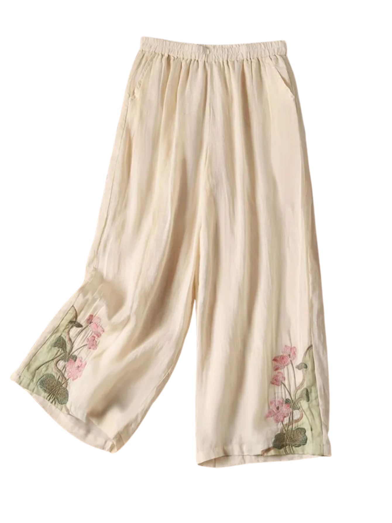 Embroidered Casual Pants
