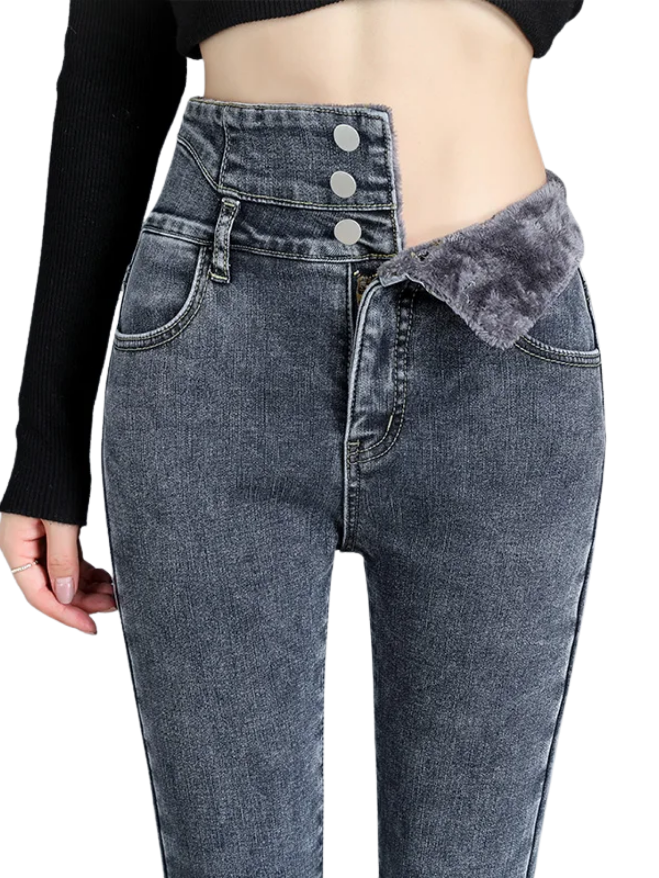 High-waist Warm Skinny