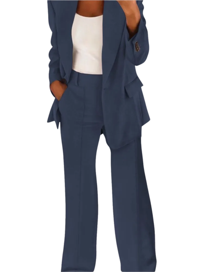 Blazer Long Sleeve Casual Set