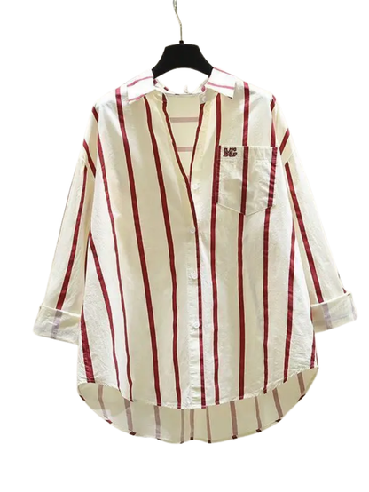 Letter Embroidered Shirt