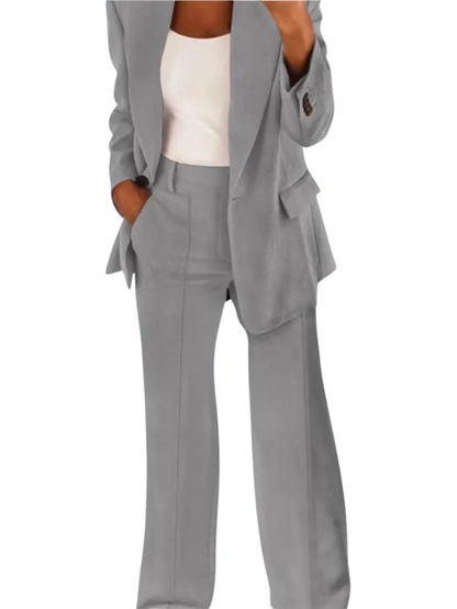 Blazer Long Sleeve Casual Set
