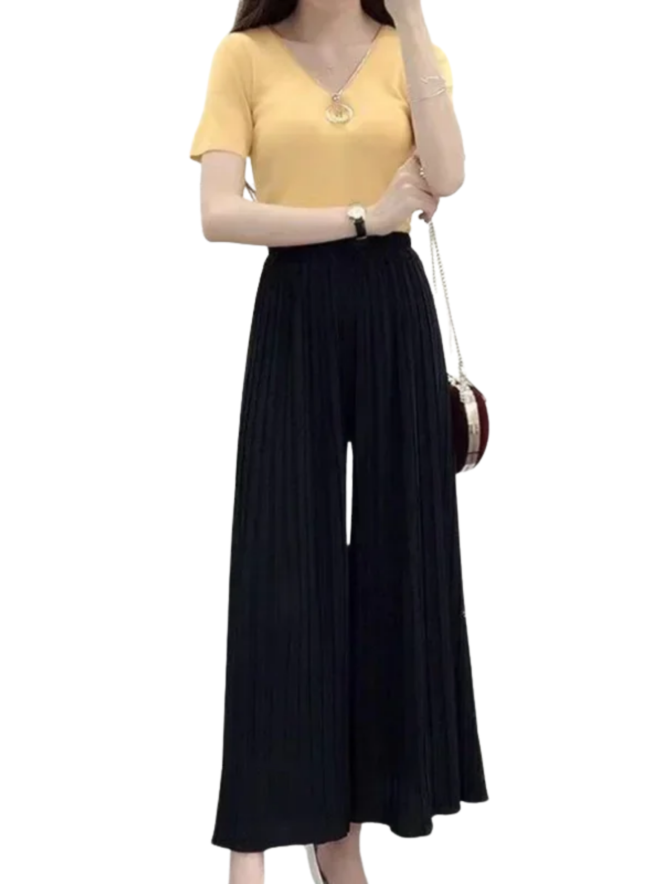 Casual Wide-leg Cropped