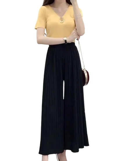 Casual Wide-leg Cropped