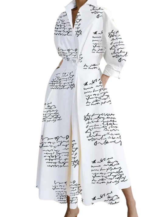 Elegant Maxi Letter Print