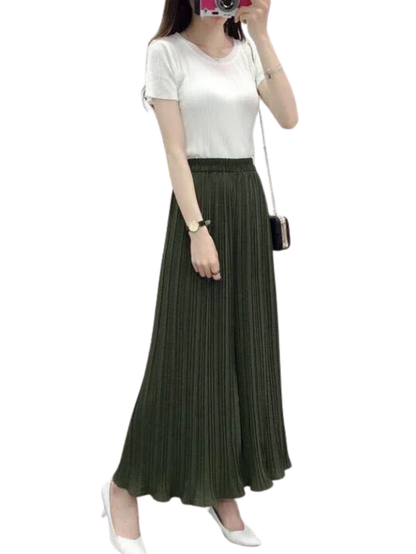 Casual Wide-leg Cropped