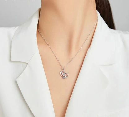 Silver  Forever Love Heart Pendant Necklace