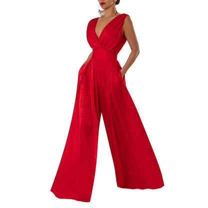 High Waist Sleeveless Jumpsuit
