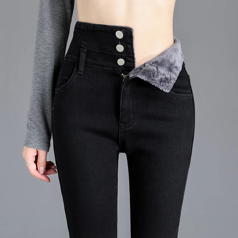 High-waist Warm Skinny