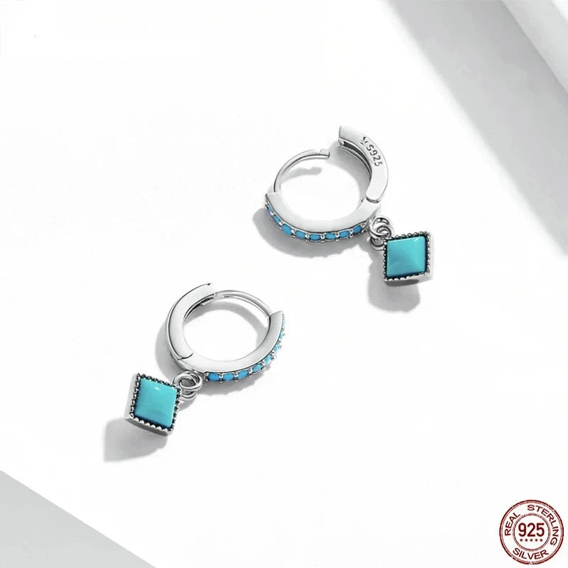 Cubic Turquoise Earrings