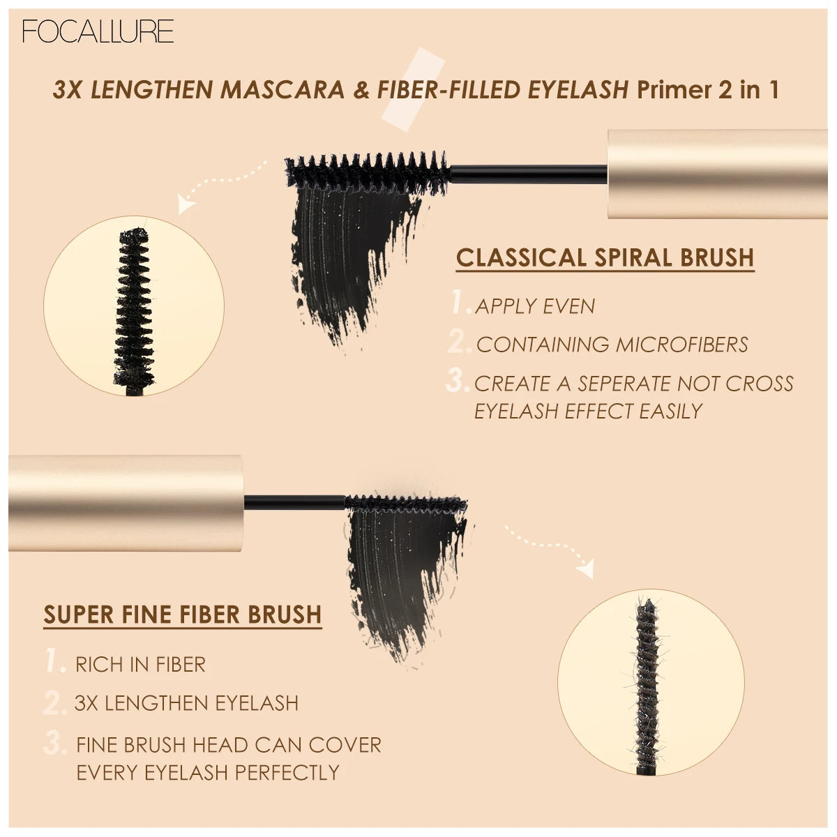 2 In 1 Black Mascara Eyeliner