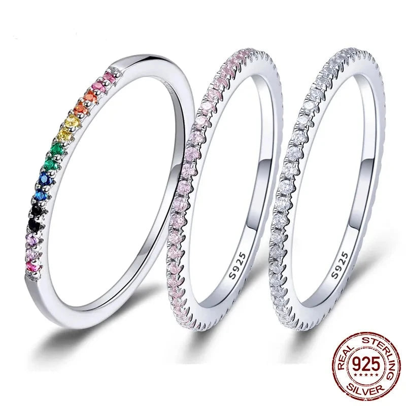 Simulated Diamond Stackable Ring