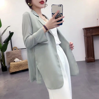 Chiffon thin small suit jackt