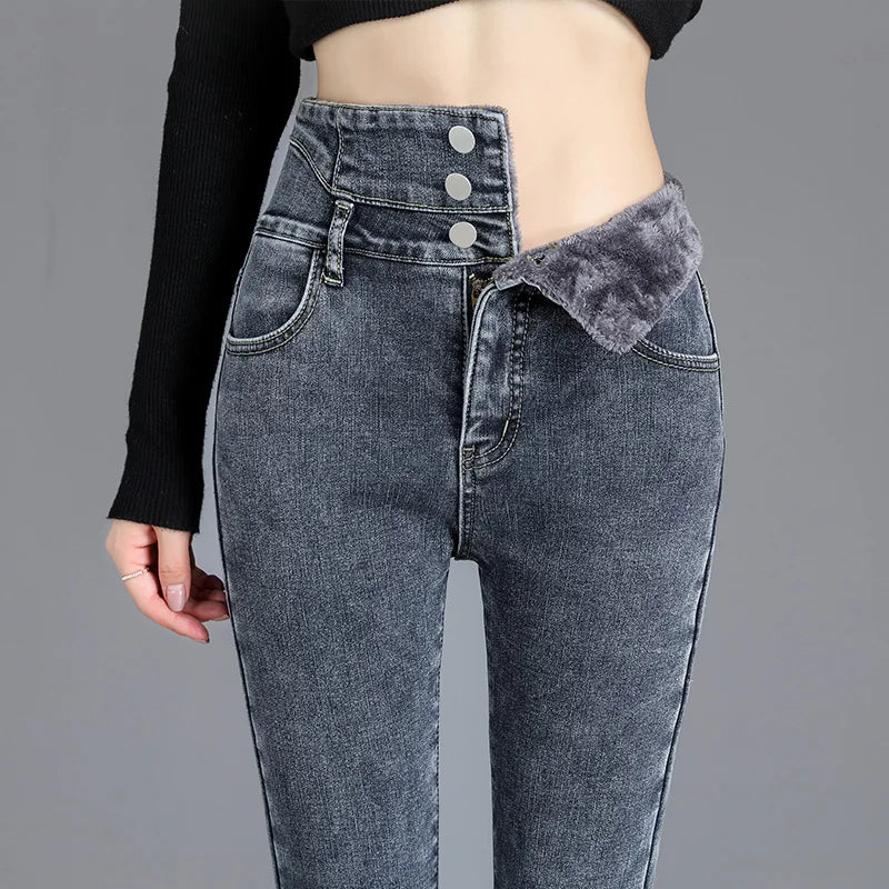 High-waist Warm Skinny