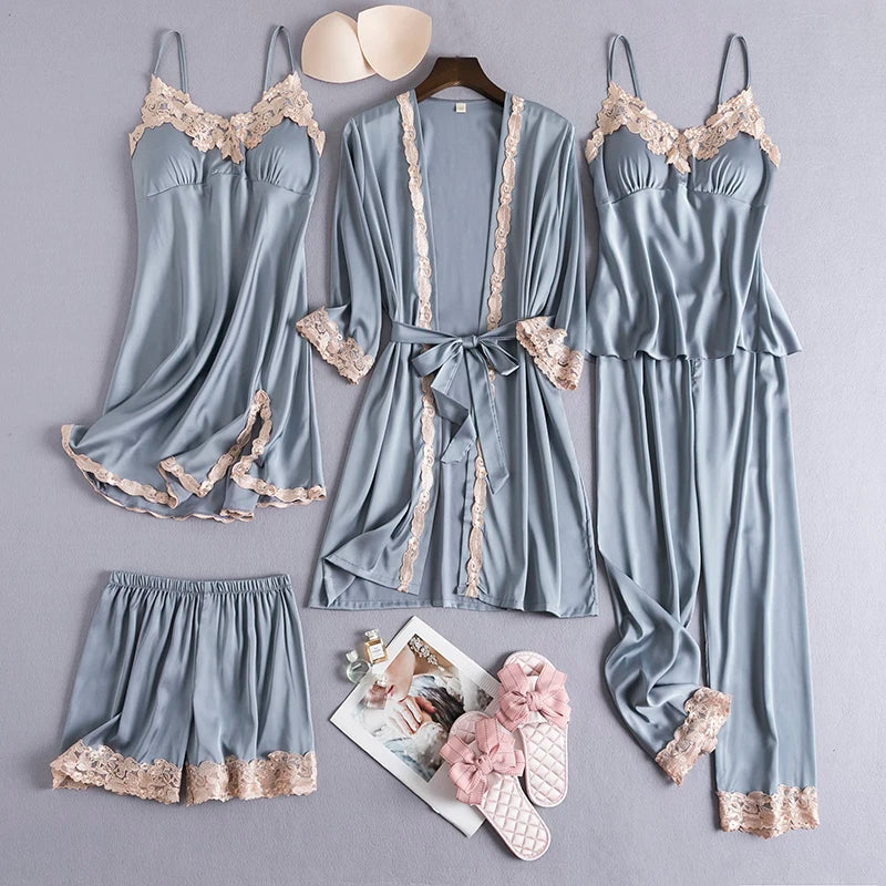 Lace Kimono Robe Set