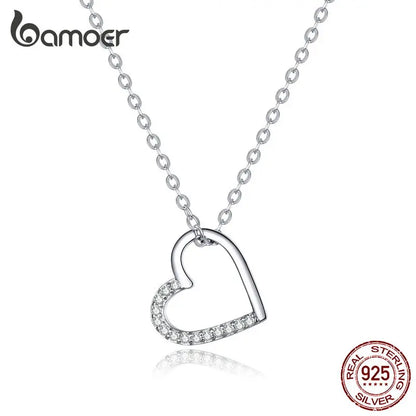 Silver The shape of love Chain Necklace