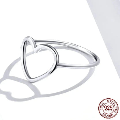 Simple Minimalist Heart Finger Rings