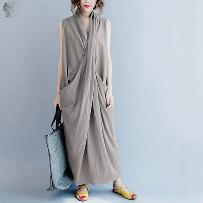 Oversize  Asymmetrical Maxi Dress