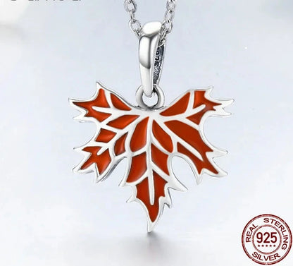 Maple Tree Leaves Pendant Necklace