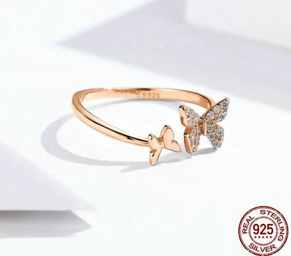 Silver Dazzling  Butterfly Ring