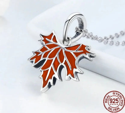 Maple Tree Leaves Pendant Necklace