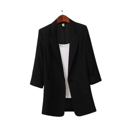 Blazer Solid Color Loose