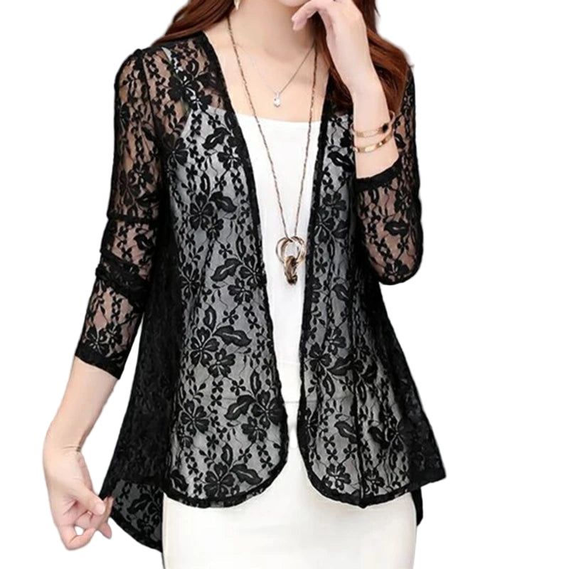 Blouse Boho Tops Lace Chiffon