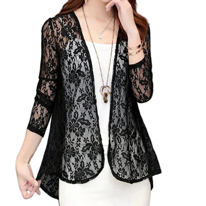 Blouse Boho Tops Lace Chiffon